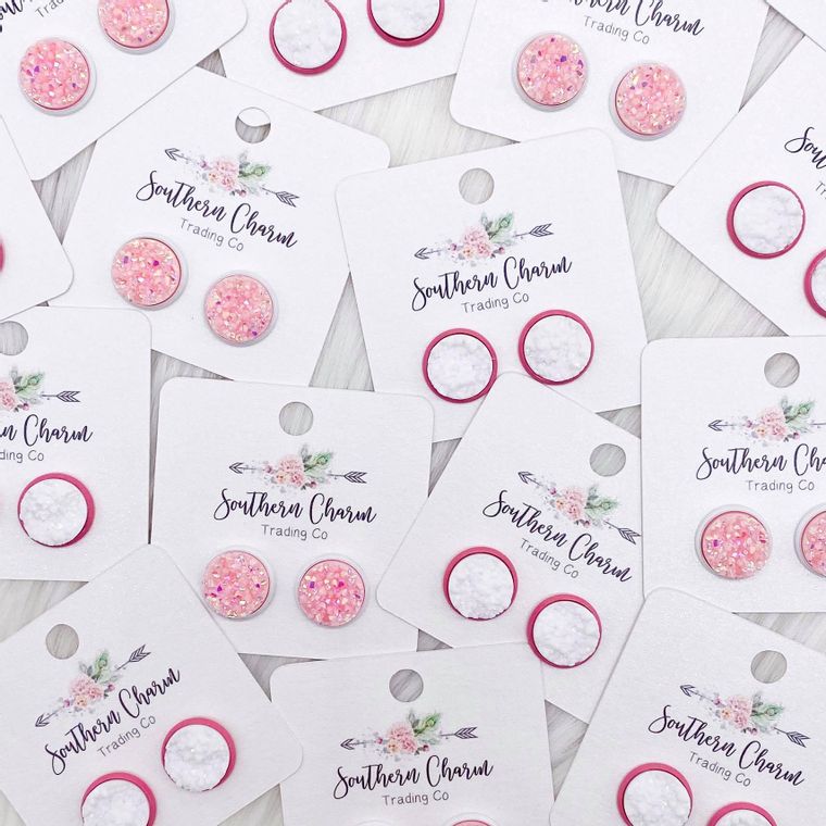 12mm Breast Cancer Awareness Studs
