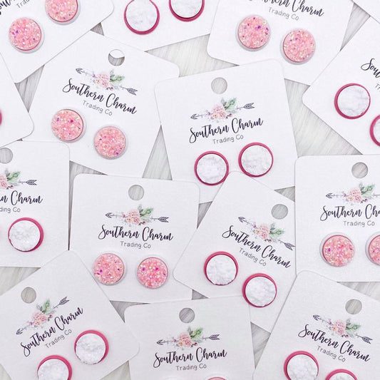 12mm Breast Cancer Awareness Studs